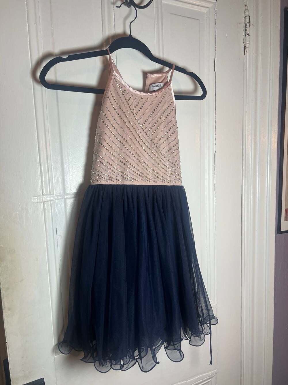 Speechless Girls Sleeveless Embellished Bodice Tulle Skirt Formal Dress